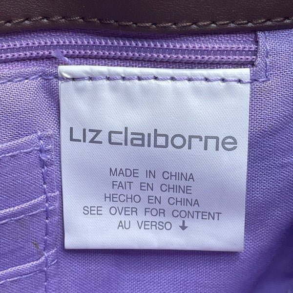 Liz Claiborne Women’s Natural Brown Woven With Snap Closure Shoulder Bag