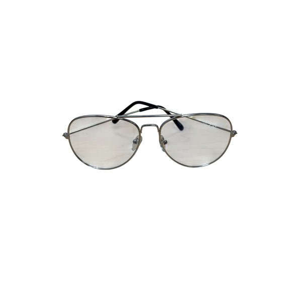 Clear Mens Silver Metal Aviator Glasses Lightweight Design Thin Frame Eyewear China