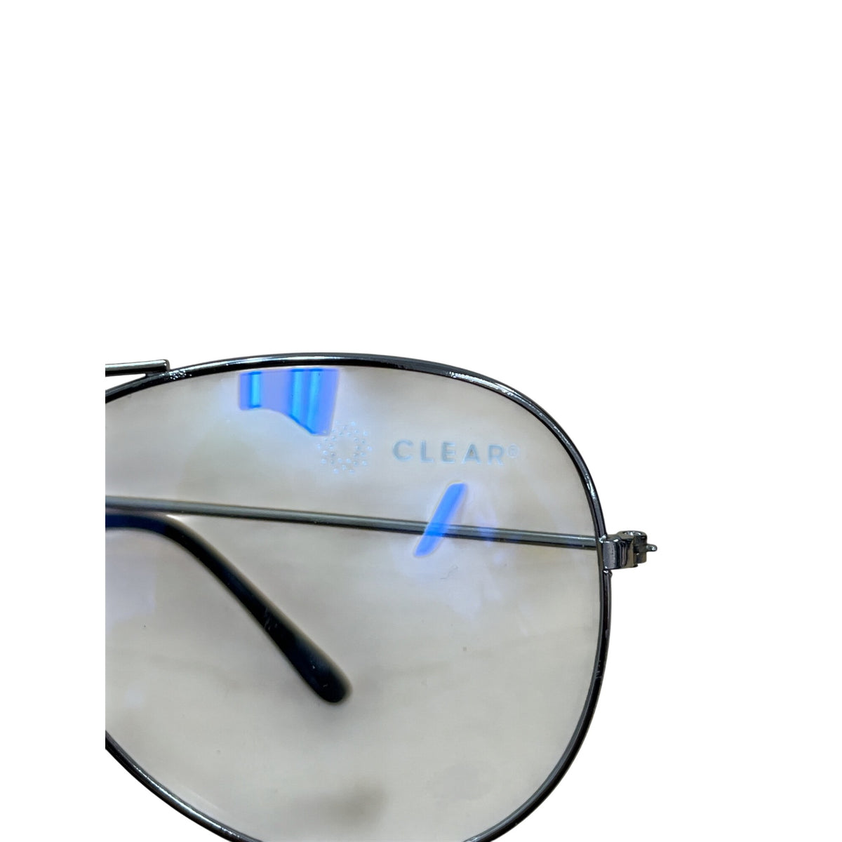 Clear Mens Silver Metal Aviator Glasses Lightweight Design Thin Frame Eyewear China