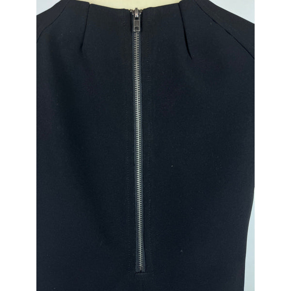 Maggy London Black Short Sleeve Sheath Dress With Pockets & Back Zipper Size 8