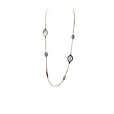 Gold Leaf Necklace & Earrings Set By Periwinkle