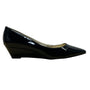Bandolino Women’s Black Faux Patent Leather Yara Wedge Pumps Size 10M