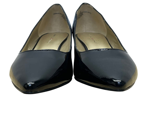 Bandolino Women’s Black Faux Patent Leather Yara Wedge Pumps Size 10M
