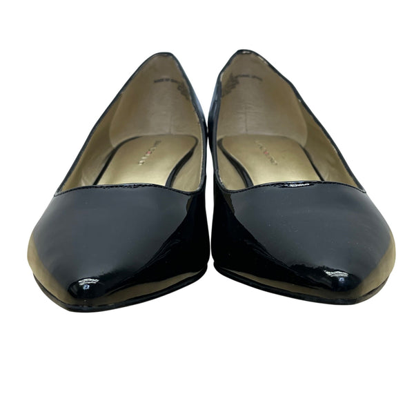 Bandolino Women’s Black Faux Patent Leather Yara Wedge Pumps Size 10M