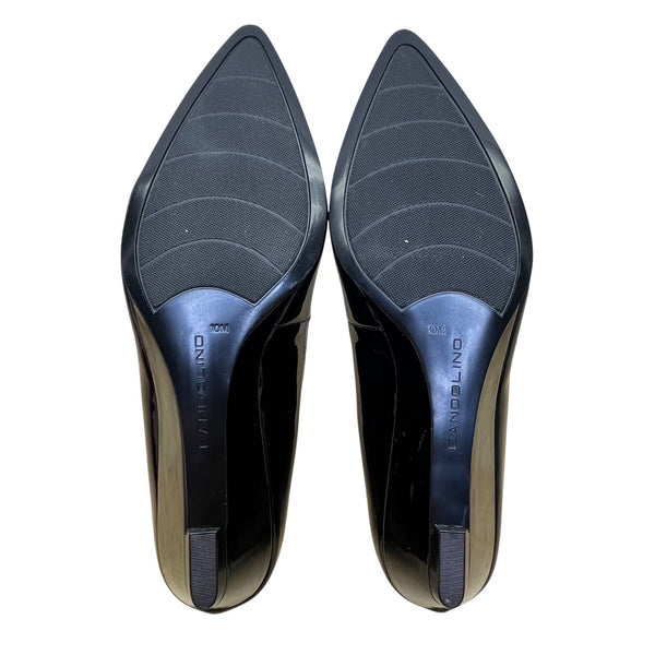 Bandolino Women’s Black Faux Patent Leather Yara Wedge Pumps Size 10M