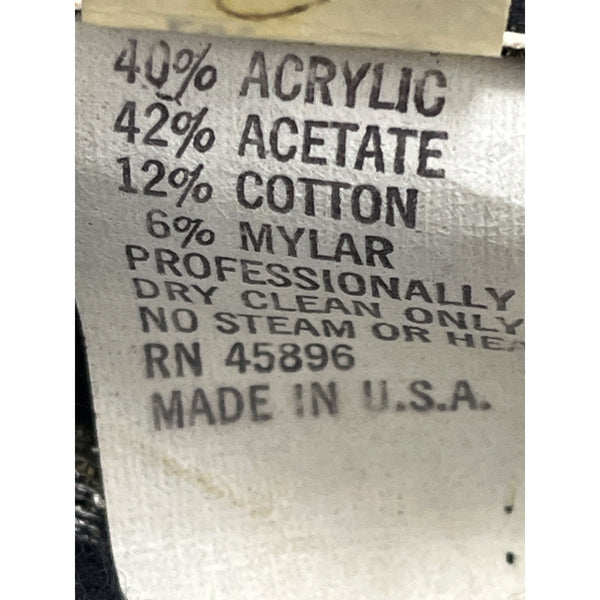 Vintage I. Magnin Women's Black Sequin Acrylic Blazer Shimmer Sparkle Size 12