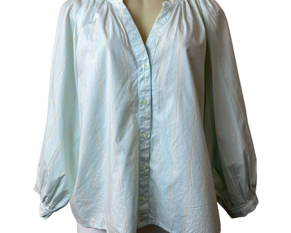 Levis Women's Light Blue Striped Blouse Sz XL - NWT