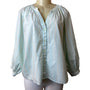 Levis Women's Light Blue Striped Blouse Sz XL - NWT