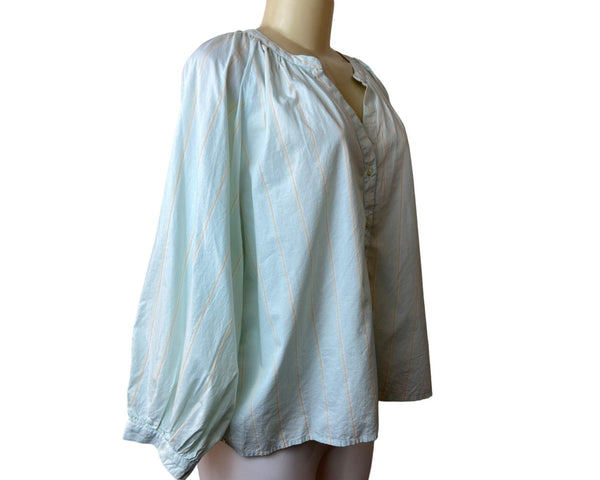Levis Women's Light Blue Striped Blouse Sz XL - NWT