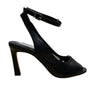 Vince Camuto Women’s Black Leather Ankle Strap Peep Toe Reteema Heels Size 8M
