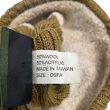 Timberland Wool Blend Authentic Outerwear Green Beanie Hat - One Size
