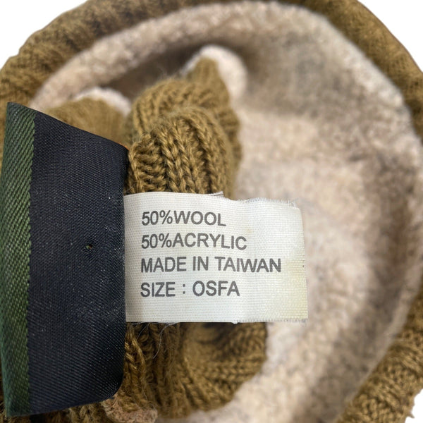 Timberland Wool Blend Authentic Outerwear Green Beanie Hat - One Size