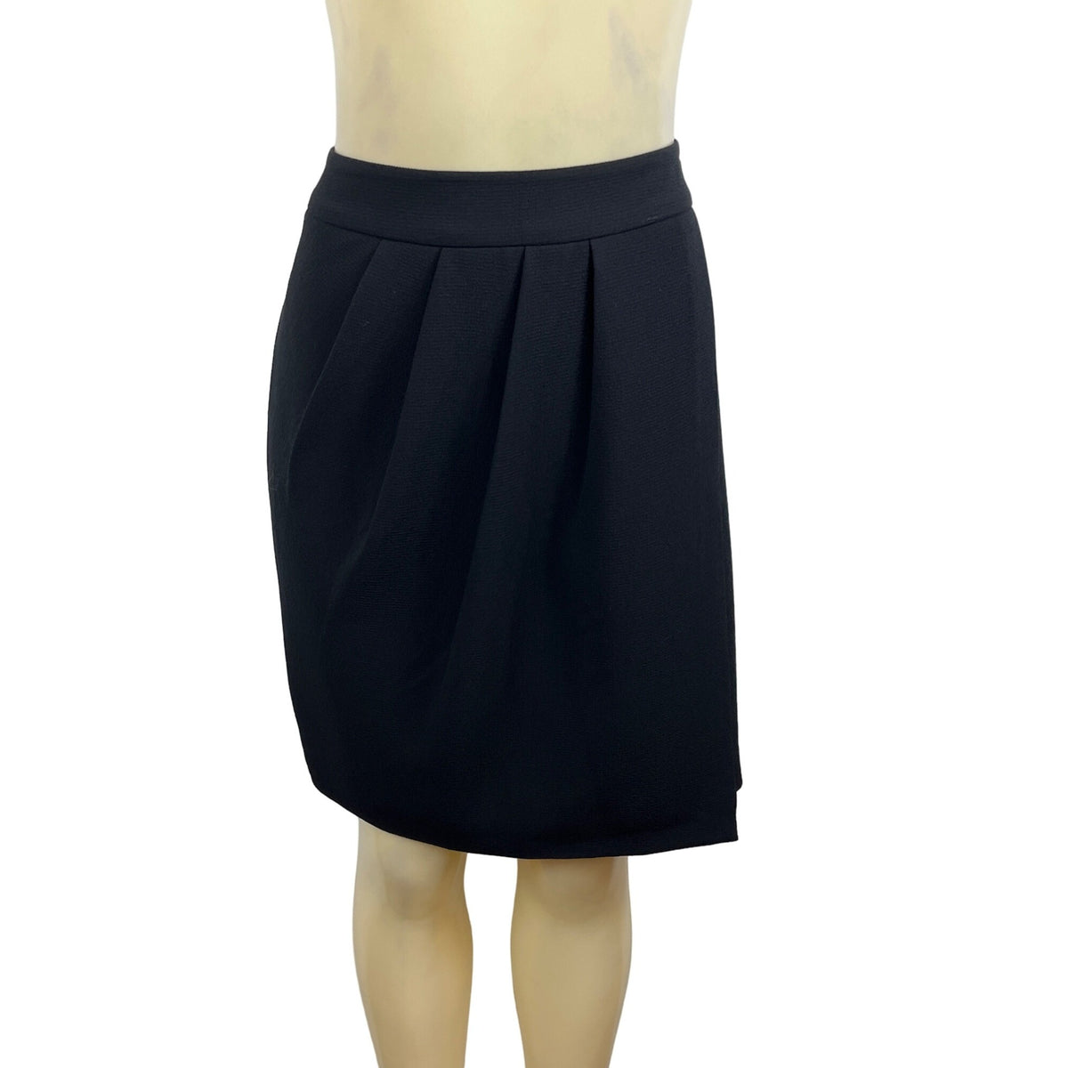 Club Monaco Women's Black High Waist Mid Tapered A-Line Skirt Sz 12 - NWT