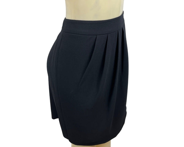 Club Monaco Women's Black High Waist Mid Tapered A-Line Skirt Sz 12 - NWT