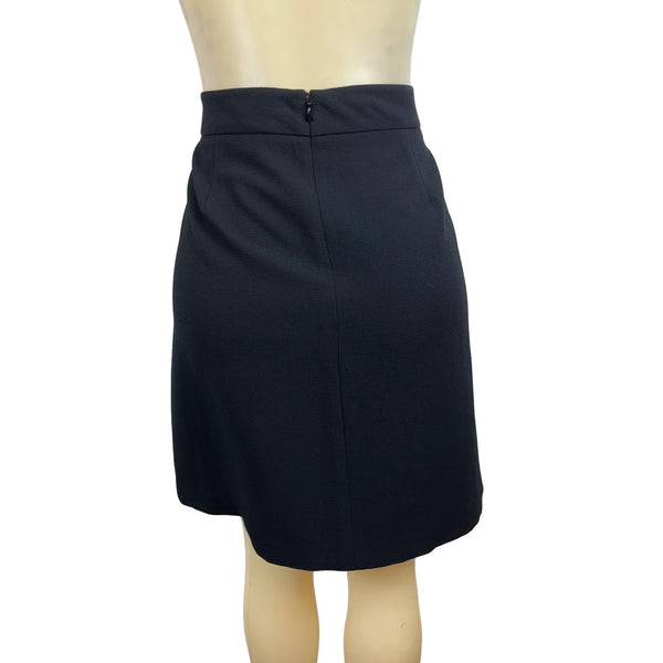 Club Monaco Women's Black High Waist Mid Tapered A-Line Skirt Sz 12 - NWT