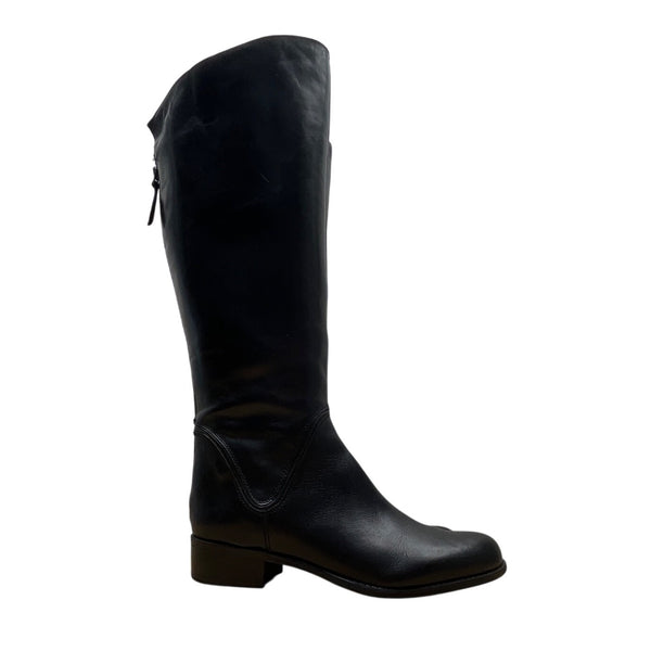 Franco Sarto Womens Black Leather Knee-High Cello Riding Boots Size 10M