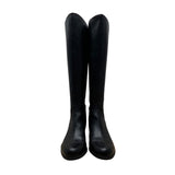 Franco Sarto Womens Black Leather Knee-High Cello Riding Boots Size 10M