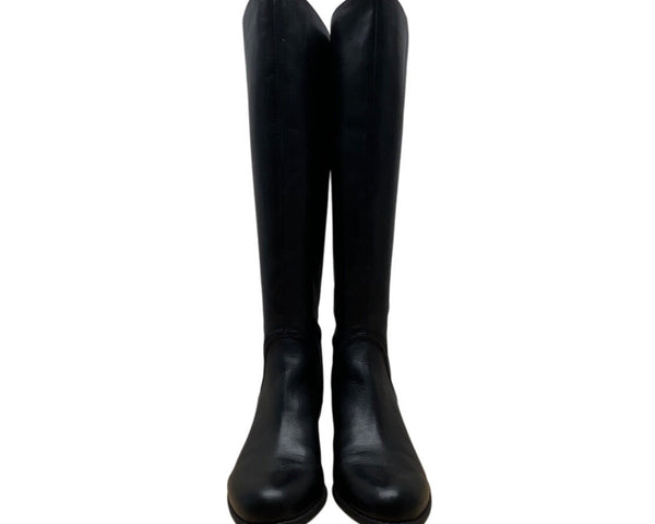 Franco Sarto Womens Black Leather Knee-High Cello Riding Boots Size 10M