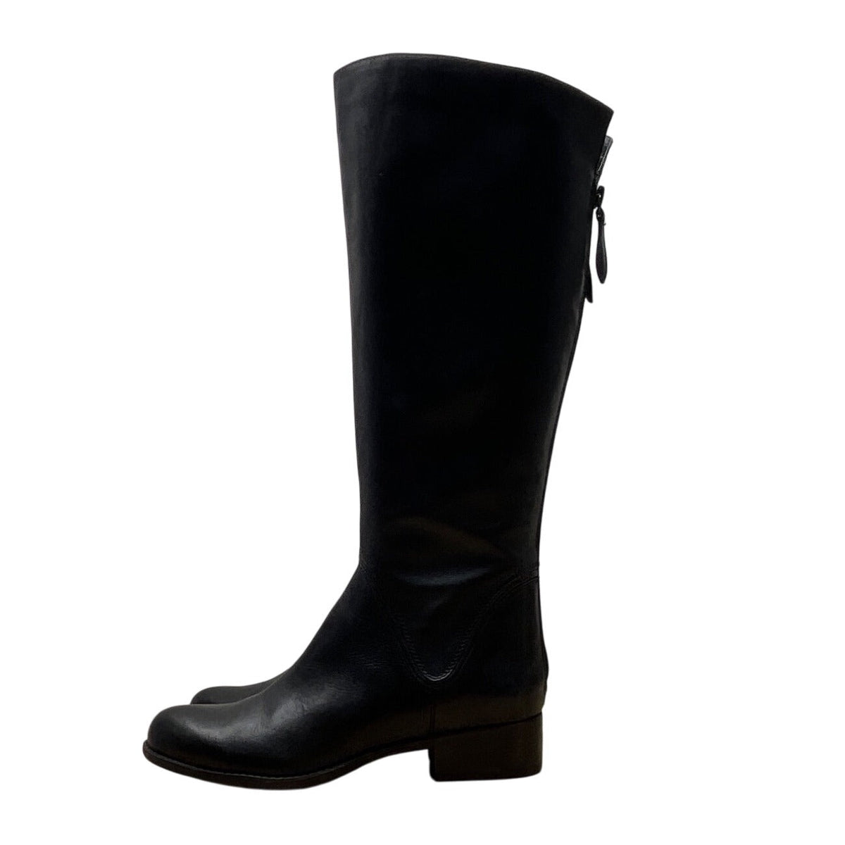 Franco Sarto Womens Black Leather Knee-High Cello Riding Boots Size 10M