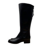 Franco Sarto Womens Black Leather Knee-High Cello Riding Boots Size 10M