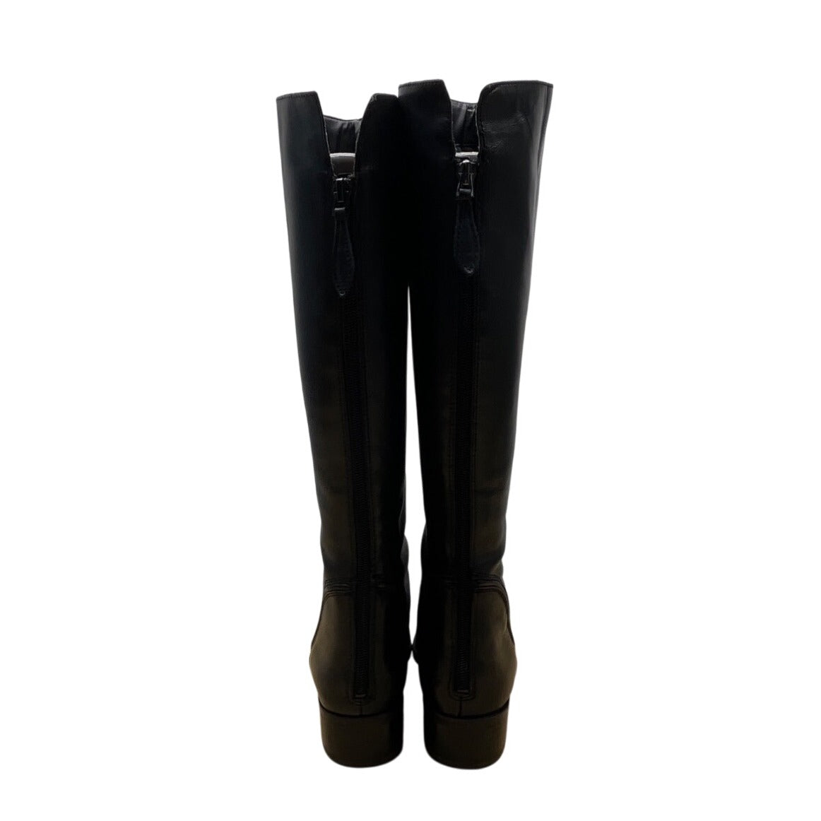 Franco Sarto Womens Black Leather Knee-High Cello Riding Boots Size 10M