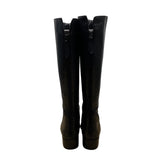 Franco Sarto Womens Black Leather Knee-High Cello Riding Boots Size 10M