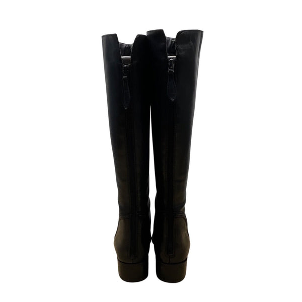 Franco Sarto Womens Black Leather Knee-High Cello Riding Boots Size 10M
