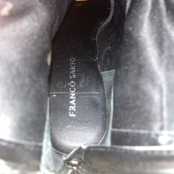 Franco Sarto Womens Black Leather Knee-High Cello Riding Boots Size 10M