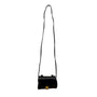 Lexiapel Women's Black Croc-Embossed Leather Gold Turn-Lock Closure Crossbody
