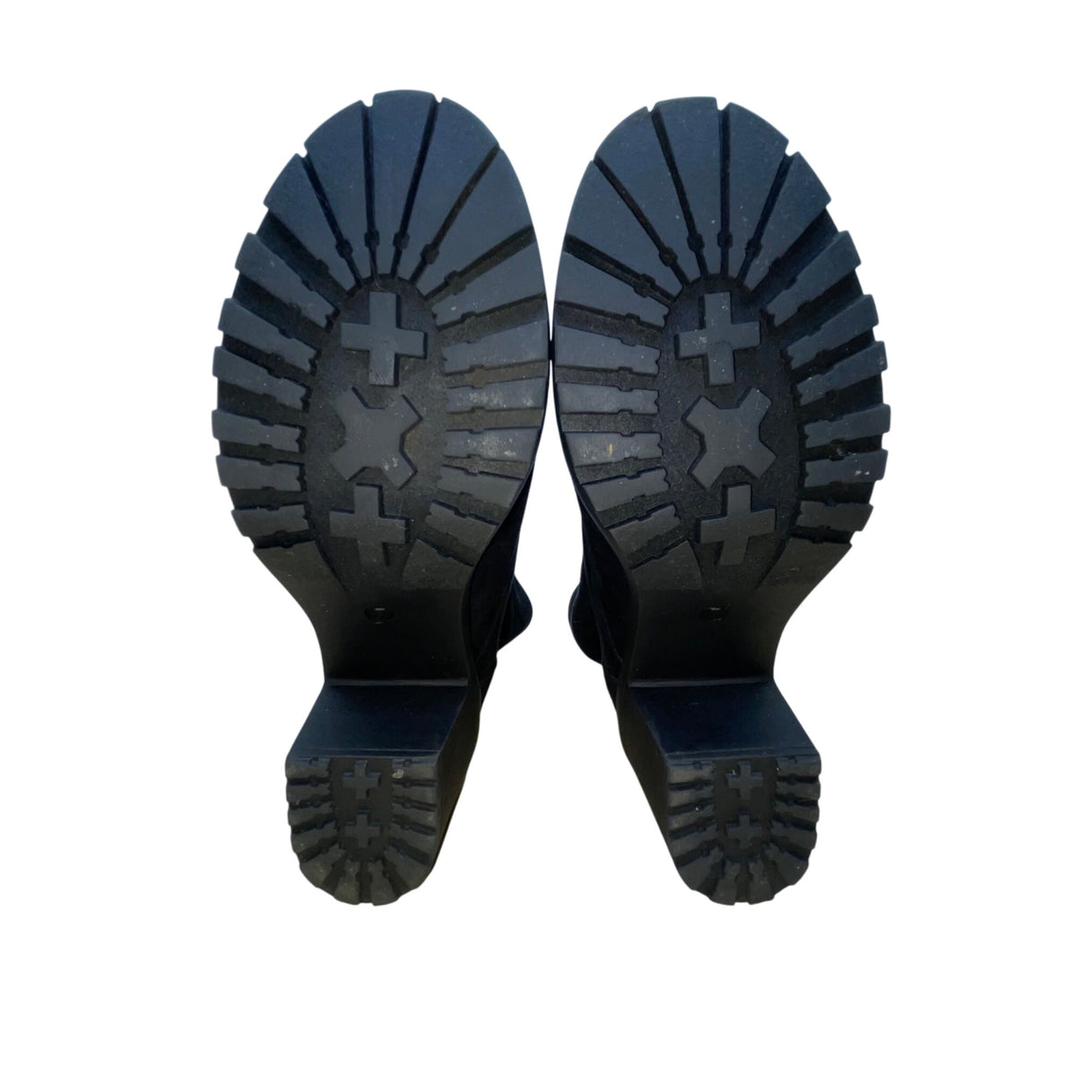 Liliana Womens Black Lace-Up All-Weather Design Chunky Heel Ankle Boots Size 7