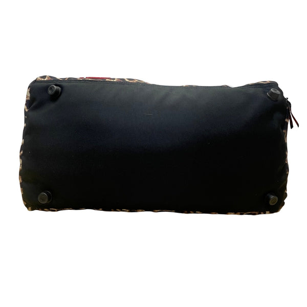 Tripcool Unisex Leopard Print Spacious Compartments Shark Design Duffel Bag