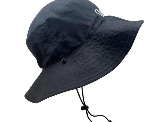 ONeill Black Sun Hat With Wide Brim & Adjustable Chin Strap