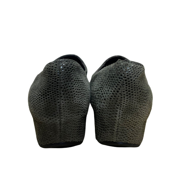 Vaneli Sport Women’s Grey Suede Slip-on Wedge Maxy Shoes Size 8M