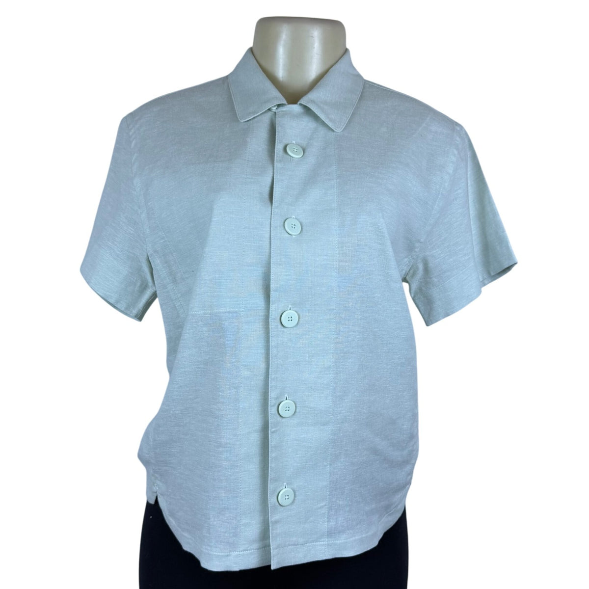 Allbirds Women’s Light Green Short Sleeve Button-Up Shirt Size XS