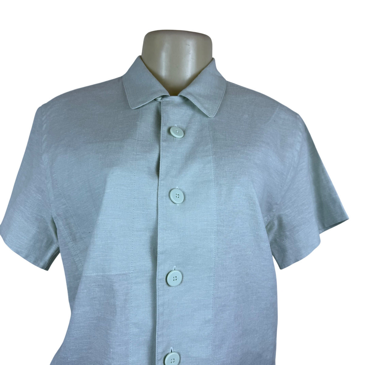 Allbirds Women’s Light Green Short Sleeve Button-Up Shirt Size XS