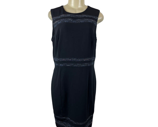 White House Black Market Womens Sleeveless Sheath Dress Sz 14