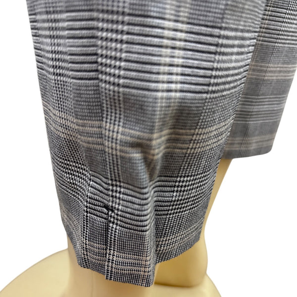 Talbots Womens Plaid Checkered High-Waist Trousers With Zip Sz 10p
