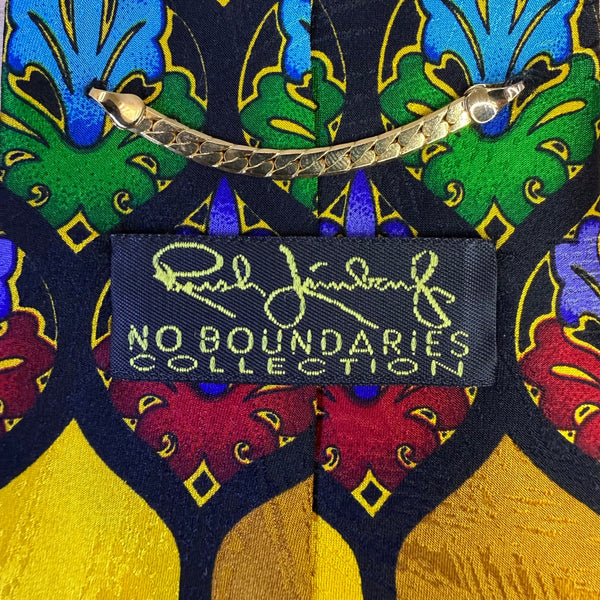 Ruch Limbaugh No Boundaries Collections Yellow Multicolor Silk Patterned Tie