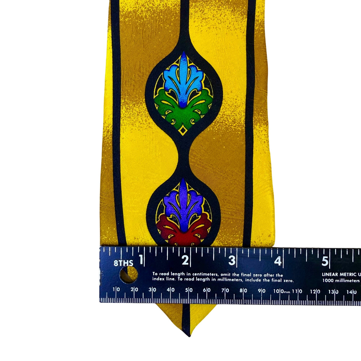 Ruch Limbaugh No Boundaries Collections Yellow Multicolor Silk Patterned Tie