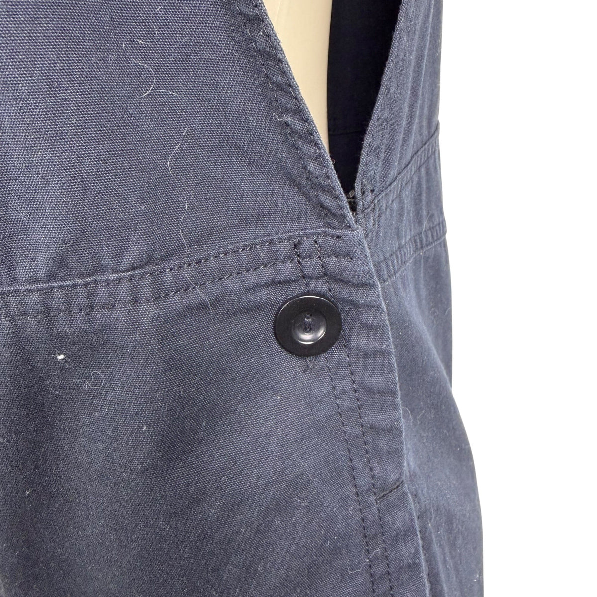 COS Womens Black Cotton Overalls Button Strap Casual Size XS