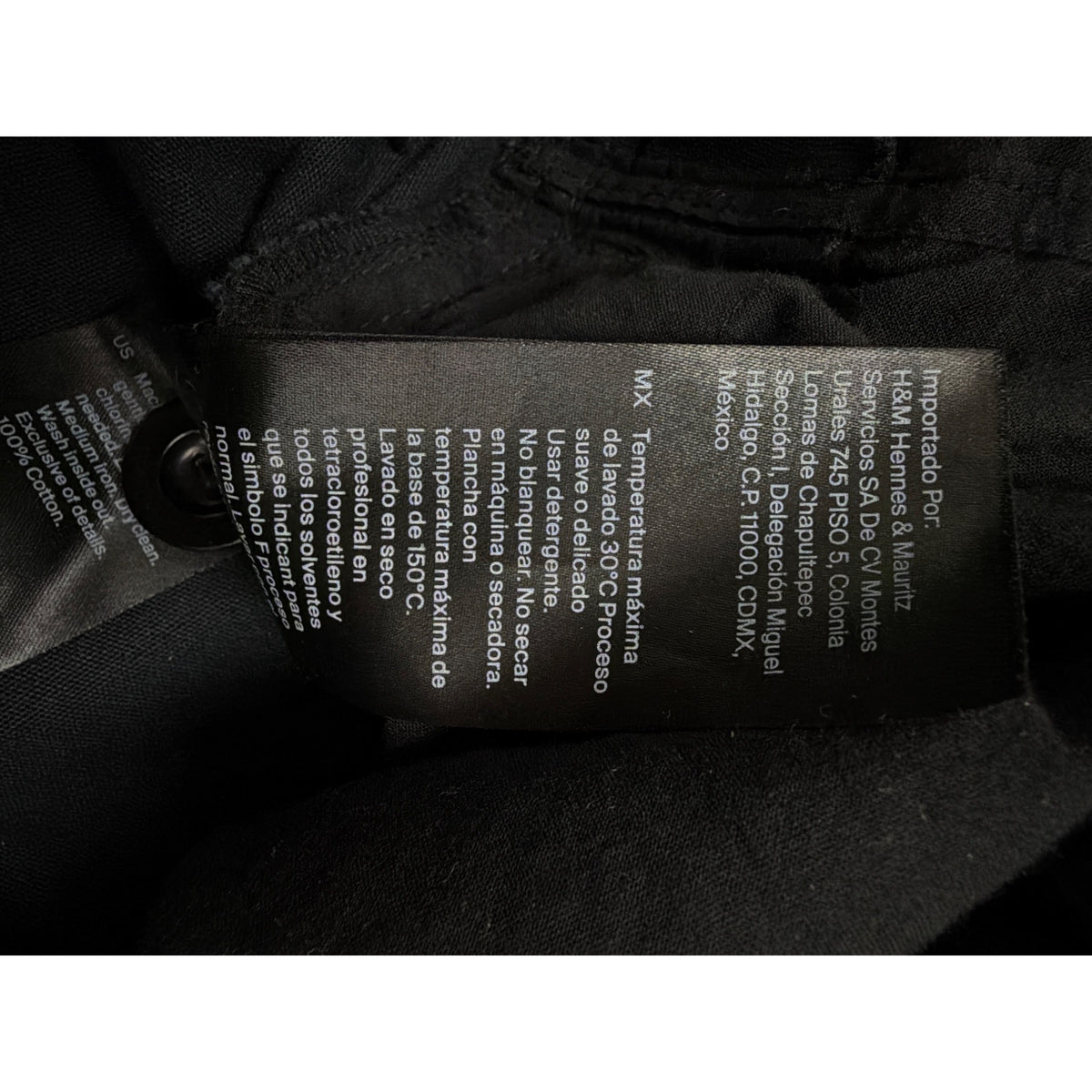 COS Womens Black Cotton Overalls Button Strap Casual Size XS