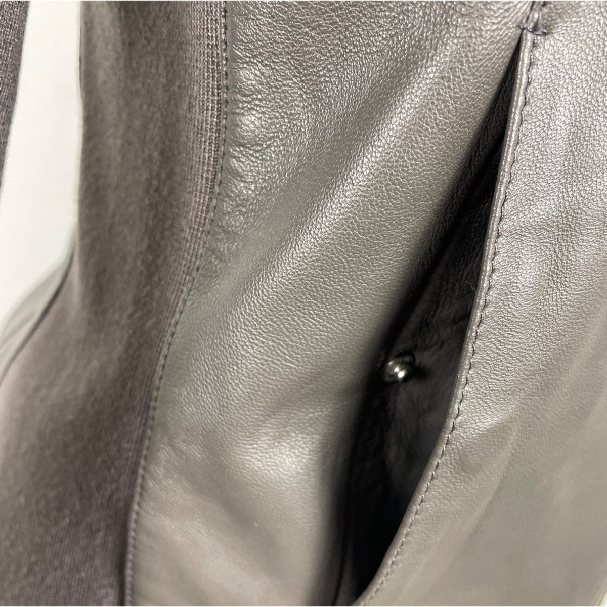 Soia & Kyo Womens Leather Jacket With Zipper and Floral Lining Size M