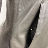 Soia & Kyo Womens Leather Jacket With Zipper and Floral Lining Size M