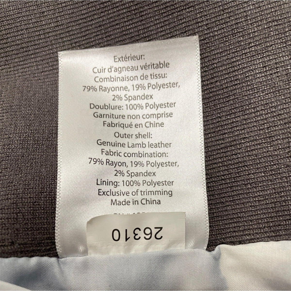 Soia & Kyo Womens Leather Jacket With Zipper and Floral Lining Size M