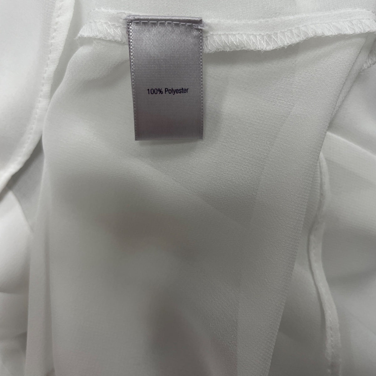 Jennifer Lopez Women's White Sheer Sleeveless Blouse Loose Fit Size XL