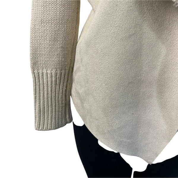 Bagatelle Womens Cream Open Front Knit Cardigan Size S