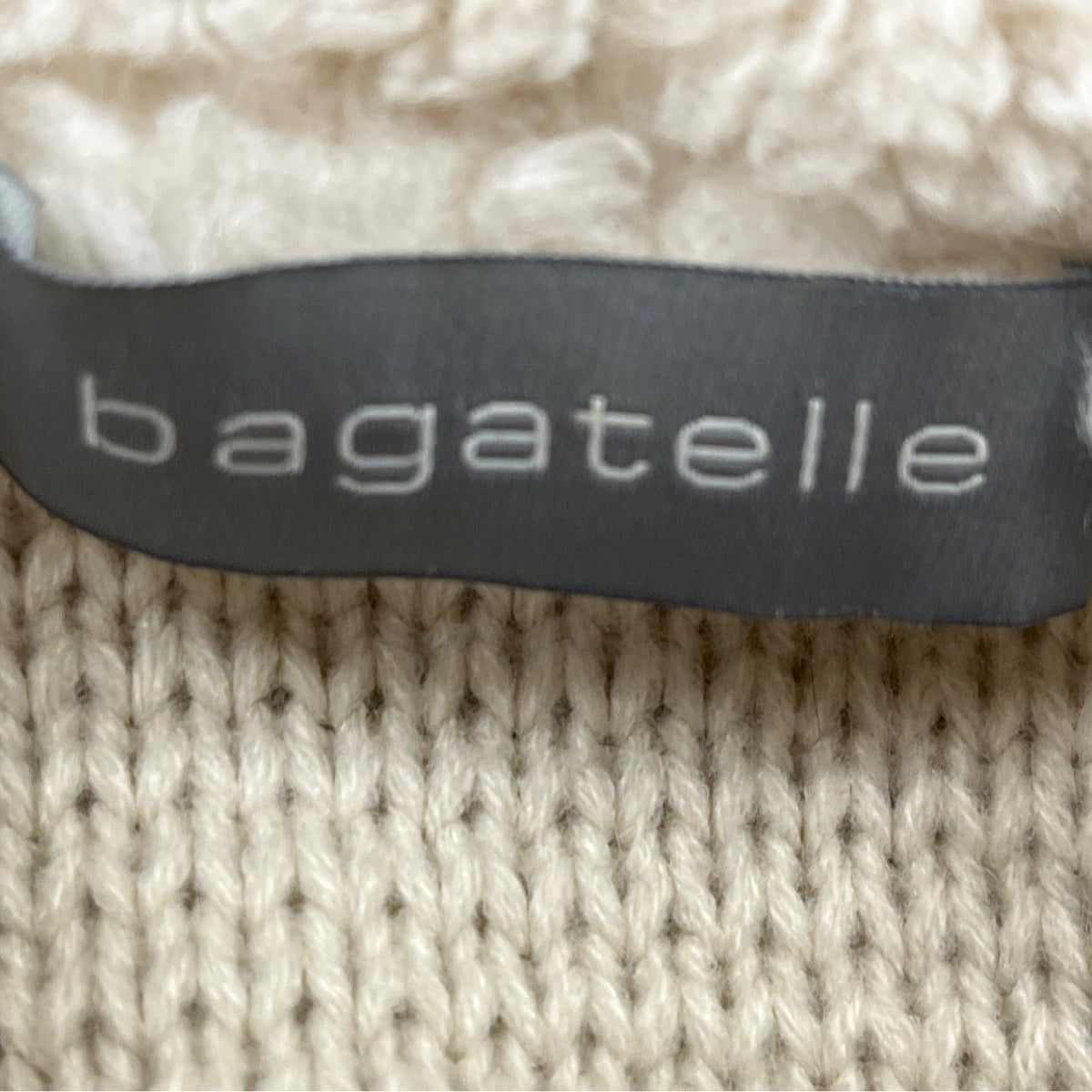 Bagatelle Womens Cream Open Front Knit Cardigan Size S