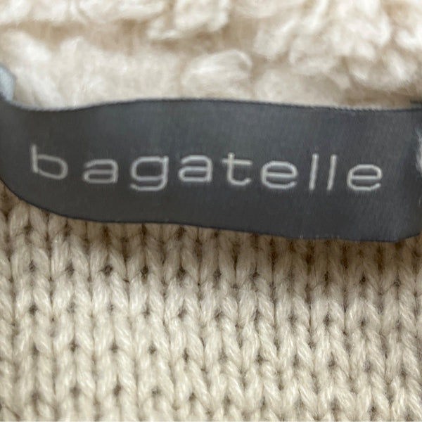 Bagatelle Womens Cream Open Front Knit Cardigan Size S