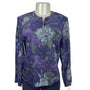 Notations Petite Women's Floral Zip Jacket Purple Size PM