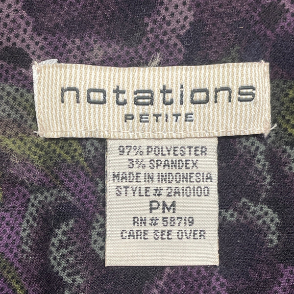 Notations Petite Women's Floral Zip Jacket Purple Size PM